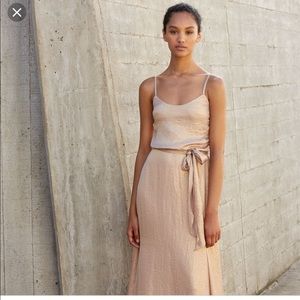 Amsale Nouvelle Medium Champagne bridesmaid dress